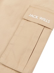 Jack Wills Brown Loose Fit Girls Parachute 100% Cotton Trousers - Image 8 of 9