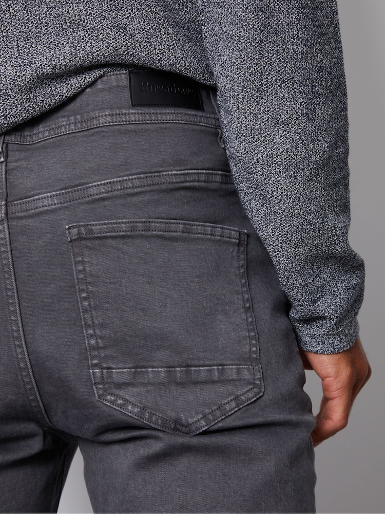 Threadbare Dark Grey Slim Fit Jeans With Stretch - Image 4 of 4