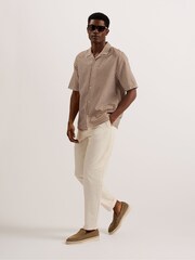 Ted Baker Brown Textured Geo Oise Shirt - Image 1 of 6