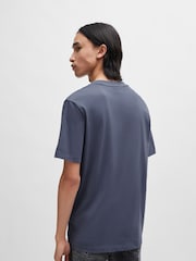 HUGO Blue Varsity Logo 100% Cotton T-Shirt - Image 4 of 5