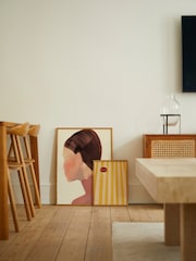 Paper Collective Orange SDO 04 Framed Wall Art Print in Natural Oak Frame - Image 3 of 4