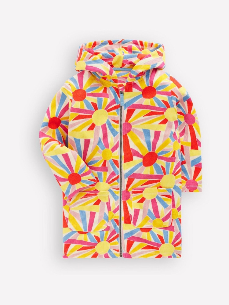 Boden Cream Romie Towelling Zip Throw-on Cover Ups - Image 1 of 3 Boden Cream Romie Towelling Zip Throw-on Cover Ups - Image 1 of 3
