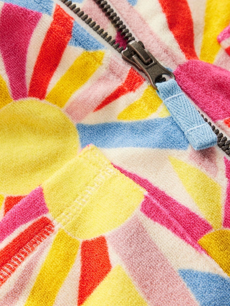 Boden Cream Romie Towelling Zip Throw-on Cover Ups - Image 5 of 5