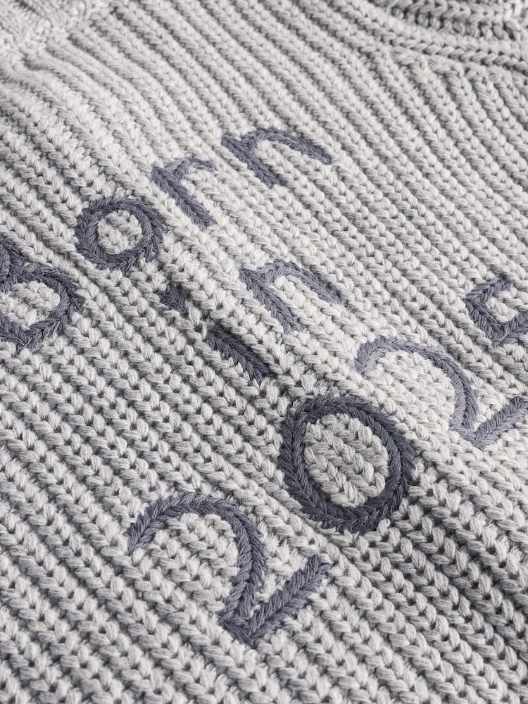 Grey Born In 2025 Baby Knitted 100% Cotton Cardigan - Image 12 of 12