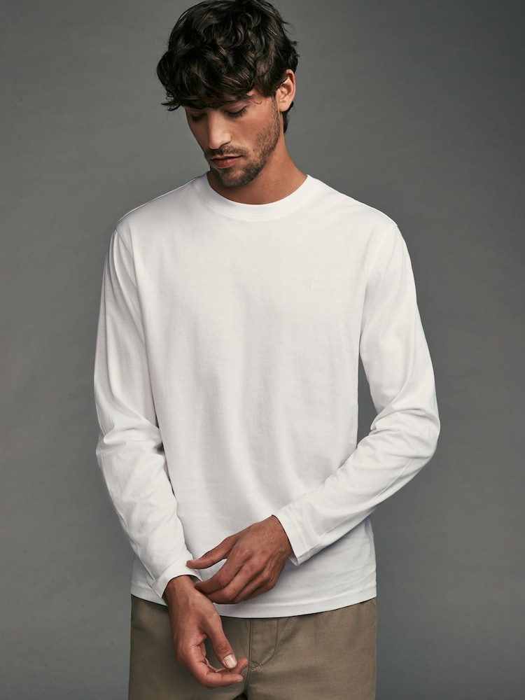 كحلي/أبيض/أسود/بيج صخري - Long Sleeve 100% Cotton T-Shirts 4 Pack - صورة 2 من 4