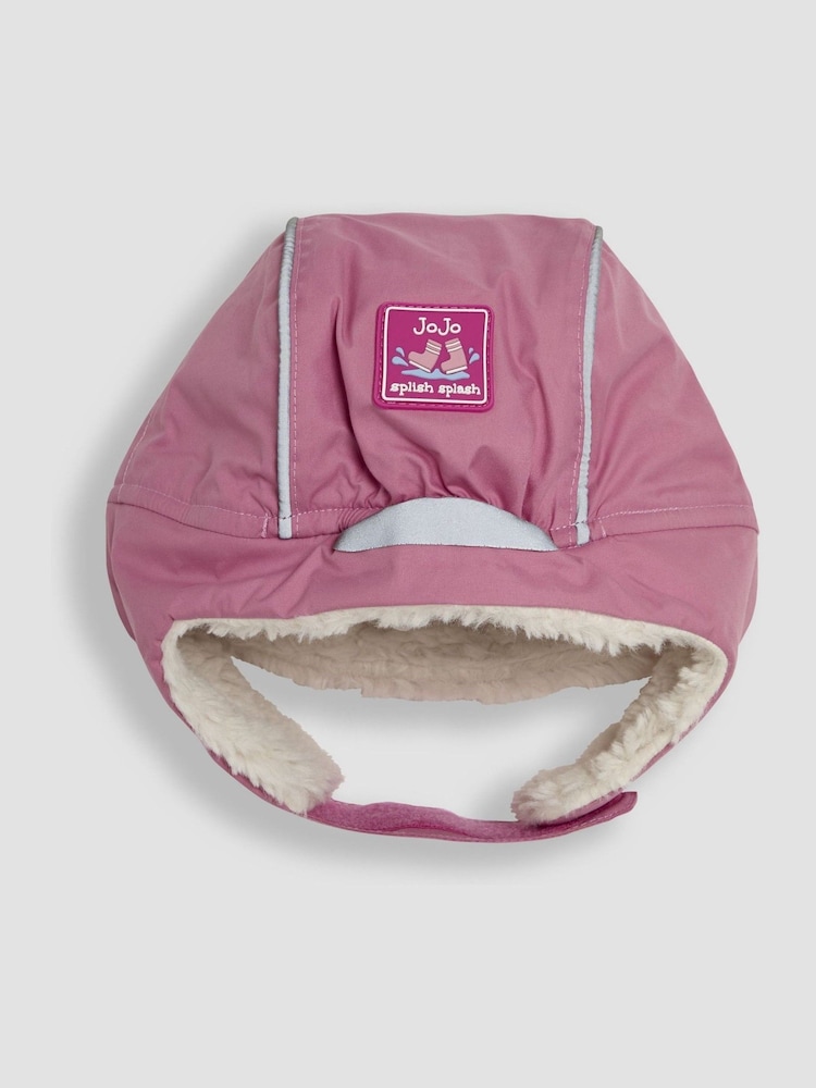 JoJo Maman Bébé Light Pink Cosy Waterproof Hat - Image 2 of 3