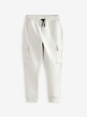 Ecru White Slim Fit Cargo Cotton-Rich Joggers (3-16yrs) - Image 1 of 4