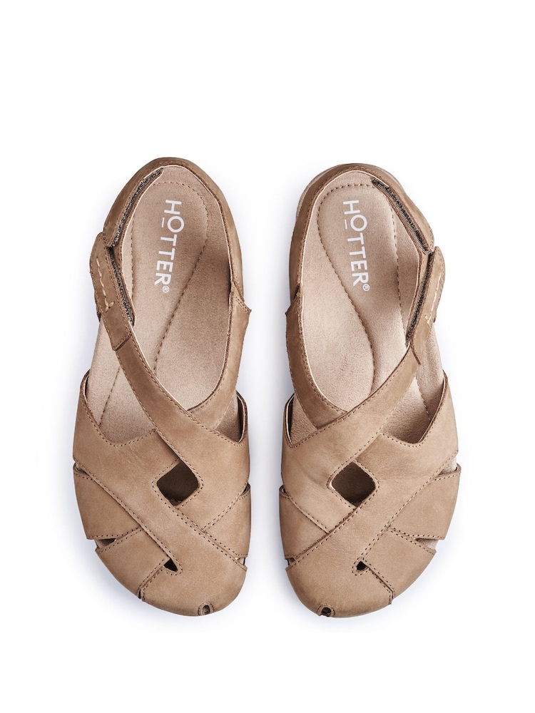 Hotter Tan Brown Regular Fit Catskill II Touch-Fastening Sandals - Image 4 of 4