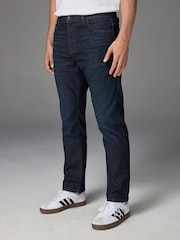 Blue Indigo Rinse Slim Fit Vintage Wash Denim Jeans - Image 4 of 11