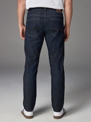 Blue Indigo Rinse Slim Fit Vintage Wash Denim Jeans - Image 5 of 11