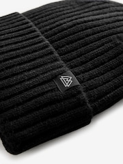 Black Knitted Beanie Hat (1-16yrs) - Image 3 of 3