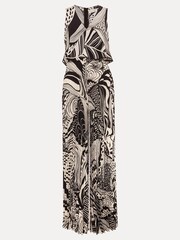 Phase Eight Black Abstract Saskia Pleated Jumpsuit - Image 8 of 8