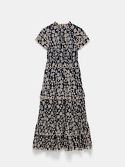 Mint Velvet Blue Navy 100% Cotton Floral Print Maxi Dress - Image 4 of 4