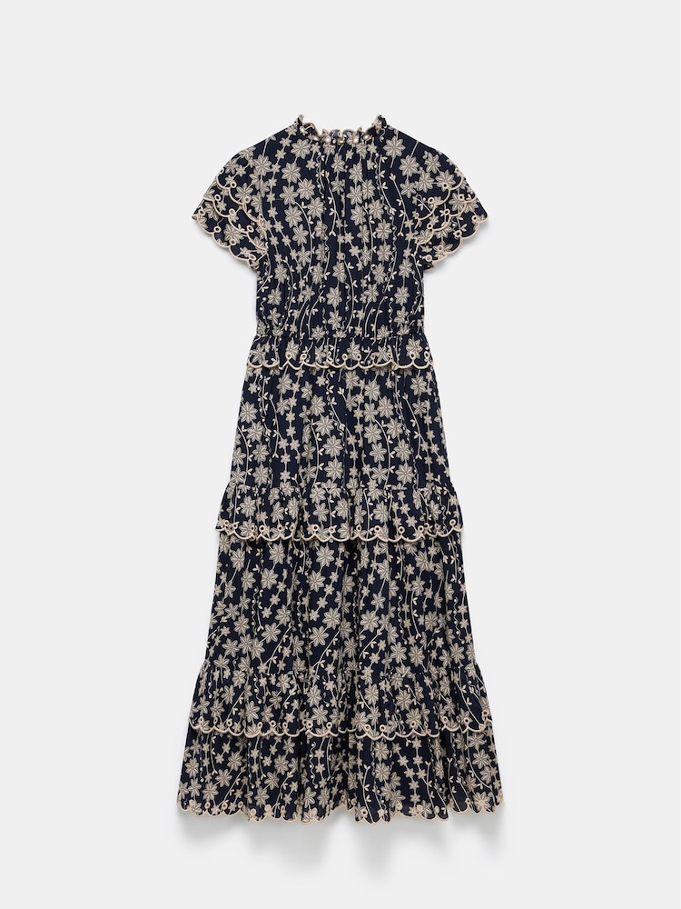 Mint Velvet Blue Navy 100% Cotton Floral Print Maxi Dress - Image 4 of 4