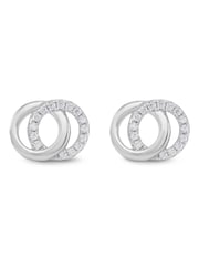 Beaverbrooks Sterling Silver Cubic Zirconia Double Circle Stud Earrings - Image 1 of 4
