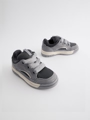 Grey Standard Fit (F) Chunky Lace Skate Trainers - Image 1 of 5