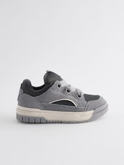 Grey Standard Fit (F) Chunky Lace Skate Trainers - Image 2 of 5