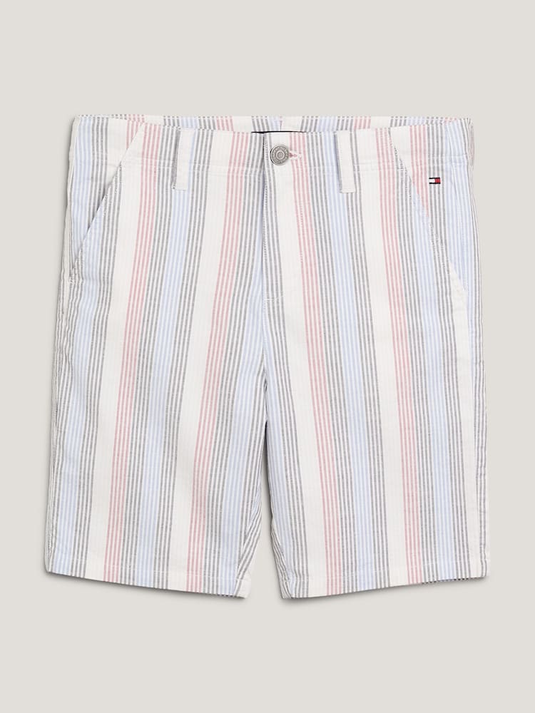 Tommy Hilfiger Cream Oxford Striped Shorts - Image 5 of 5