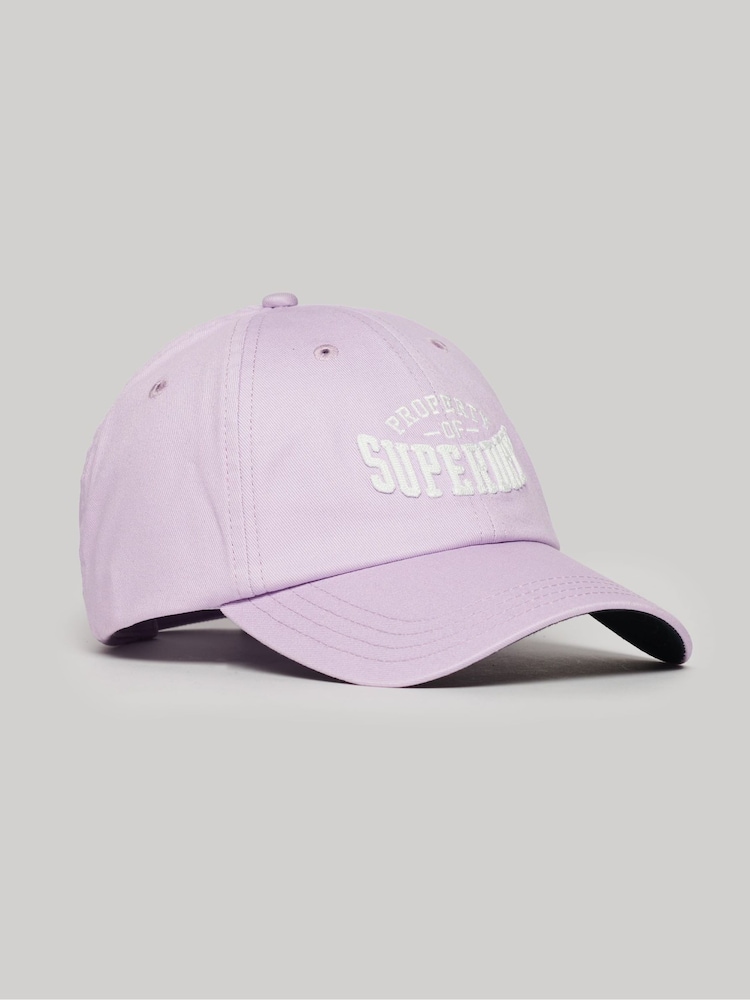 Superdry Purple 100% Cotton Graphic Baseball Cap - Image 1 of 4