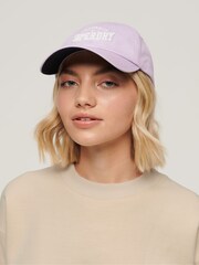 Superdry Purple 100% Cotton Graphic Baseball Cap - Image 4 of 4