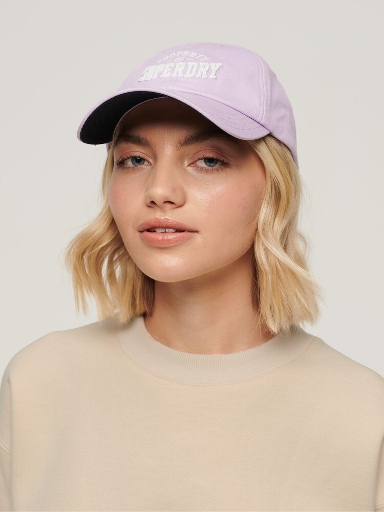 Superdry Purple 100% Cotton Graphic Baseball Cap - Image 4 of 4