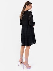 Long Sleeve Broderie Smock Dress - Image 2 of 5