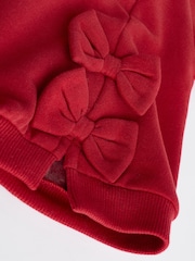 Red/White Bow Print Cosy Baby Sweatshirt And Leggings 2 Piece Set - Image 13 of 15
