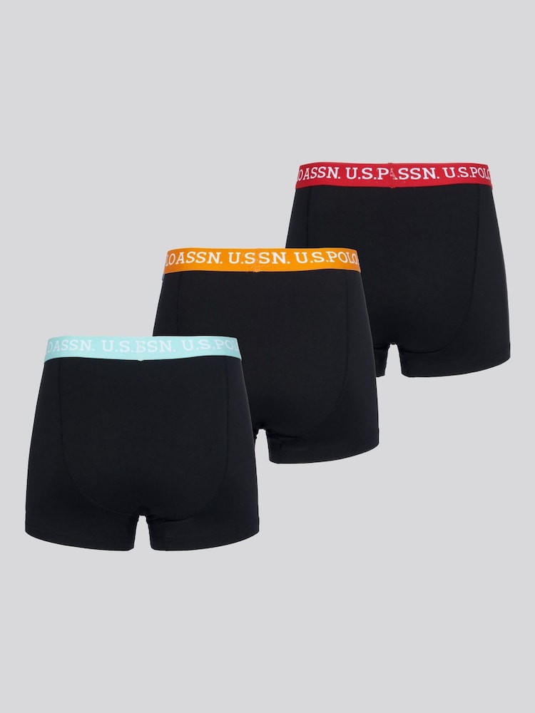U.S. Polo Assn. Contrast Stripe Mens Boxer Shorts 3 Pack - Imagen 2 de 9