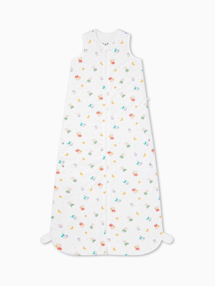 MORI Cream Peppa Pig Print Front Opening Sleeping 1.5 TOG Bag - صورة 2 من 4
