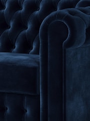 Jay-Be Luxe Velvet Royal Blue Chesterfield 2 Seater Sofa Bed - Image 4 of 6