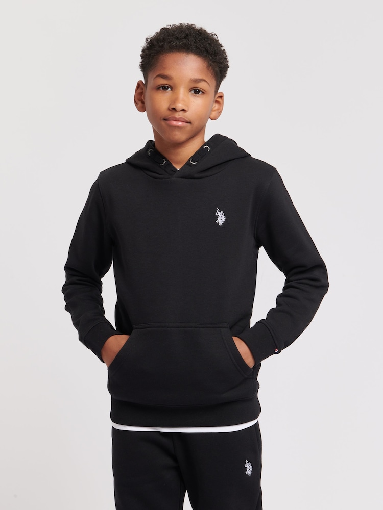 Zwart - U.S. Polo Assnvoor ons. Double Horsemen hoodie voor jongens - Image 1 of 8