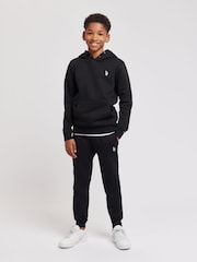Zwart - U.S. Polo Assnvoor ons. Double Horsemen hoodie voor jongens - Image 2 of 8