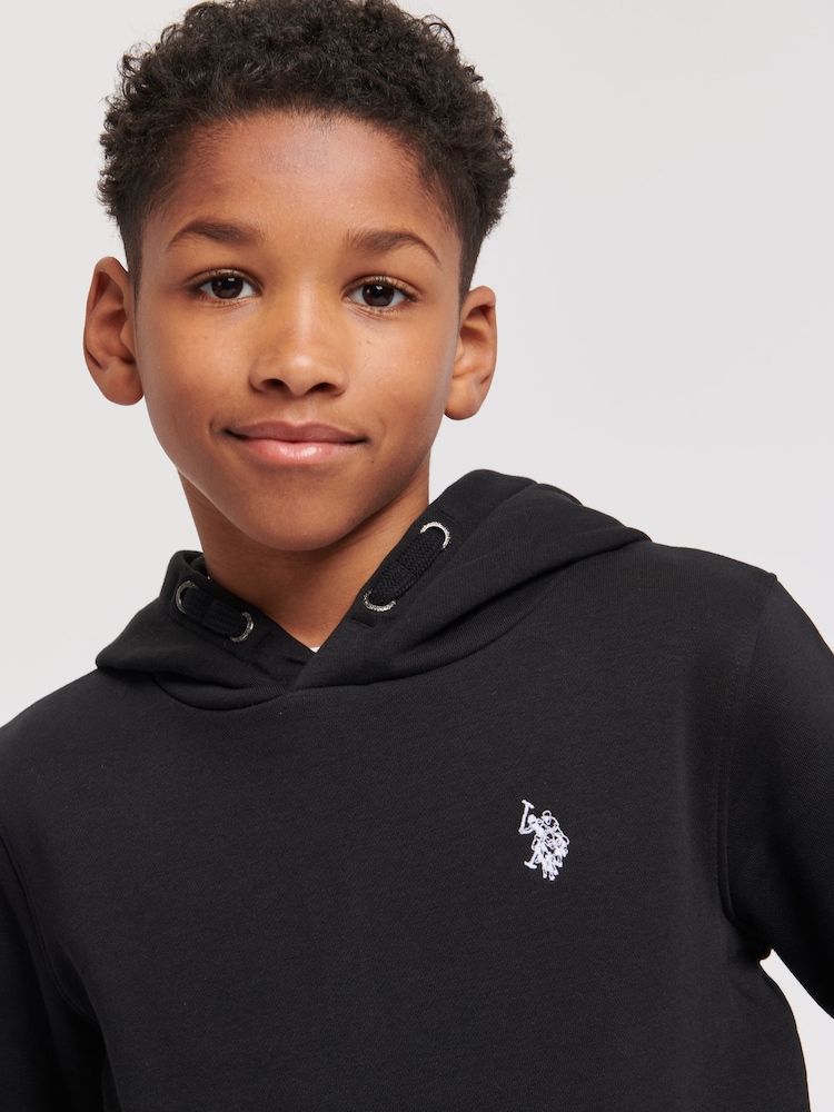 Zwart - U.S. Polo Assnvoor ons. Double Horsemen hoodie voor jongens - Image 3 of 8