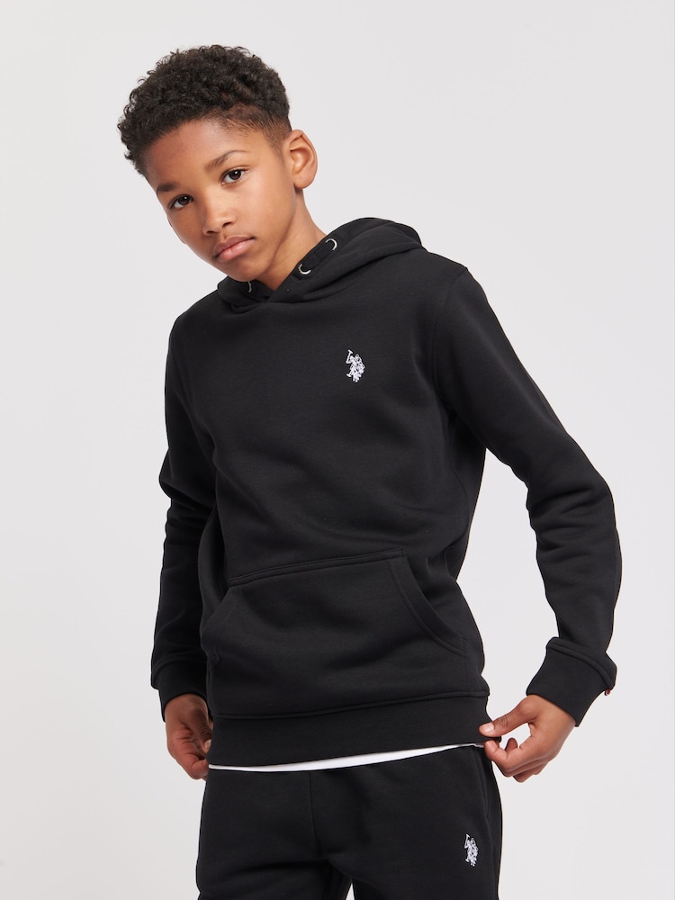 Zwart - U.S. Polo Assnvoor ons. Double Horsemen hoodie voor jongens - Image 5 of 8