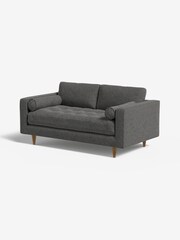 MADE.COM Textured Weave Stone Grey Scott 2 Seater Sofa - Image 1 of 4