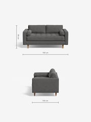 MADE.COM Textured Weave Stone Grey Scott 2 Seater Sofa - Image 4 of 4
