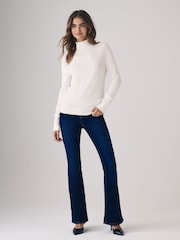 The Set Mid Blue/Black 2 Pack Flared Denim Jeans - Image 2 of 10