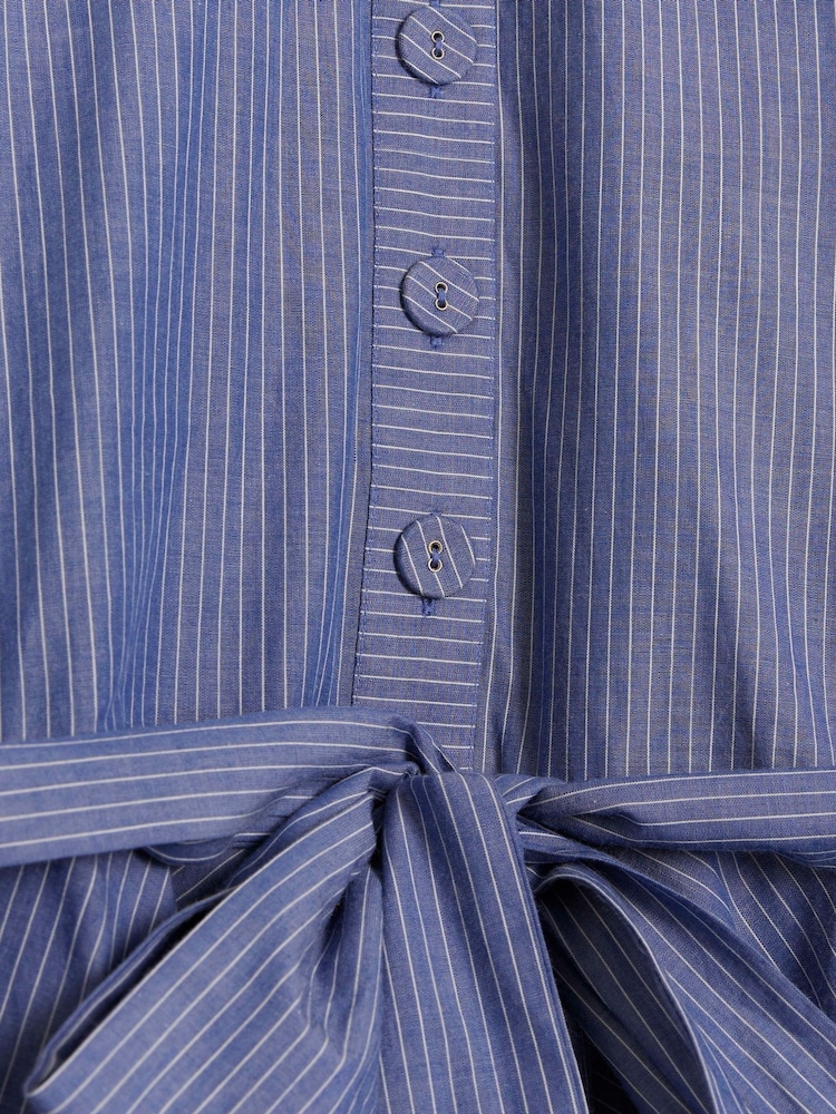 River Island Blue Stripe Batwing Shirt Mini Dress - Image 4 of 4