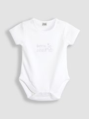JoJo Maman Bébé White Born In 2025 Embroidered Body - Image 1 of 3