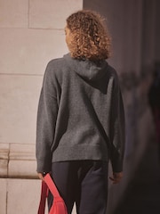 self. Grey Knitted Hoodie - Image 3 of 6