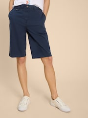 White Stuff Blue Hayley Organic Chino Shorts - Image 2 of 7