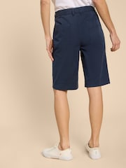 White Stuff Blue Hayley Organic Chino Shorts - Image 3 of 7