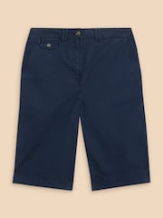 White Stuff Blue Hayley Organic Chino Shorts - Image 5 of 7