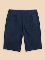 White Stuff Blue Hayley Organic Chino Shorts - Image 6 of 7