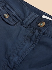 White Stuff Blue Hayley Organic Chino Shorts - Image 7 of 7