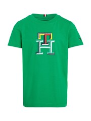 Tommy Hilfiger Green 100% Cotton Monogram T-Shirt - Image 4 of 6