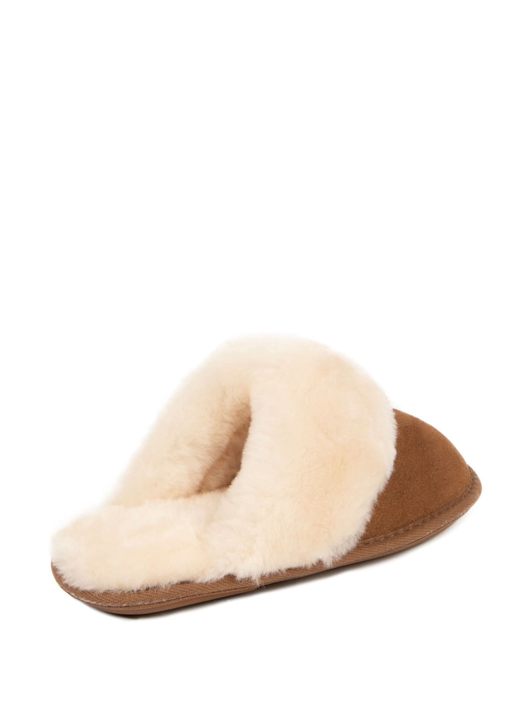 Just Sheepskin Brown Ladies Duchess Slippers - Image 4 of 5