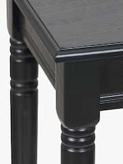 Pacific Black Heritage Pine Wood Accent Table with Shelf - Image 5 of 6