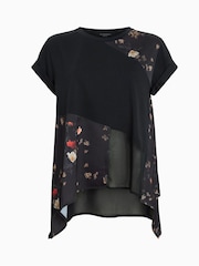 AllSaints Black 100% Cotton Zala Kora Top - Image 6 of 6