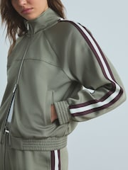 Grün - Jacke mit durchgehendem Reißverschluss - Bild 4 von 8
